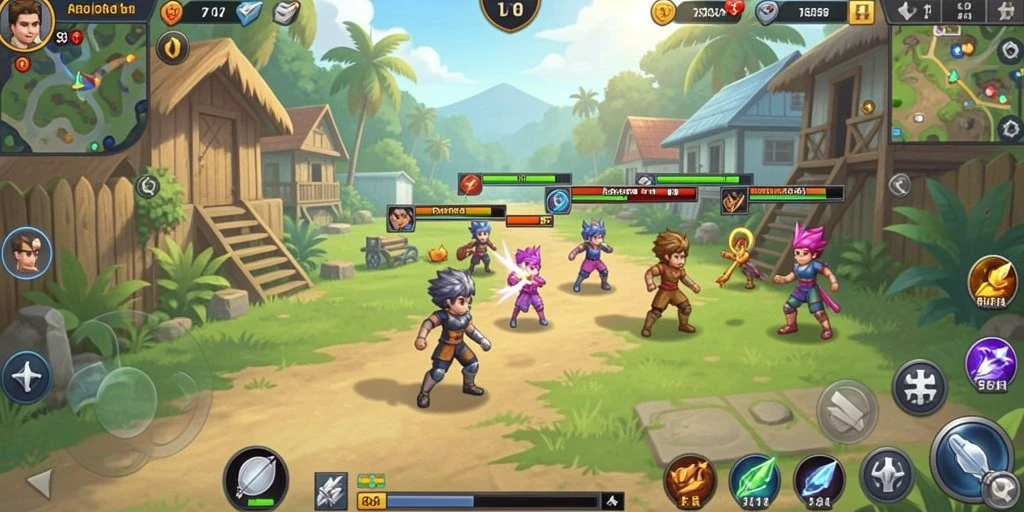 Tampilan awal game yang menarik dan penuh warna.